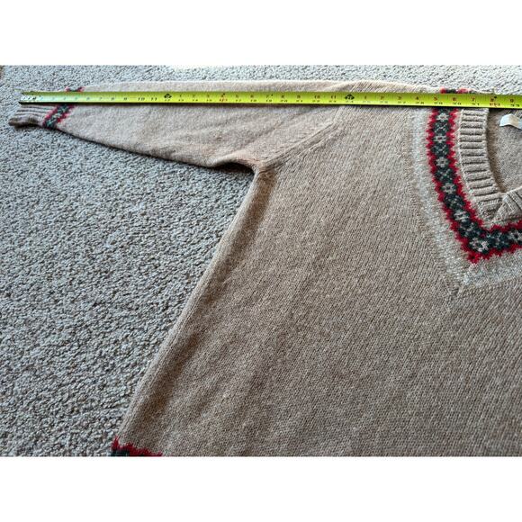 Vintage Pringle Nordic Sweater V Neck Pullover Retro Scotland Grandpa Cabincore - Picture 5 of 7